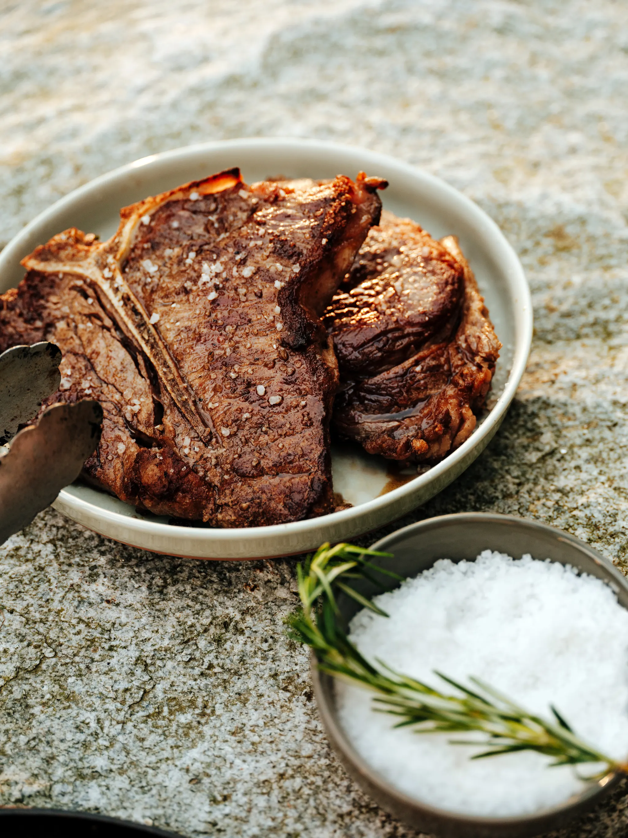 Grilled T-Bone Steak with Celtic Kosher™ Sea Salt