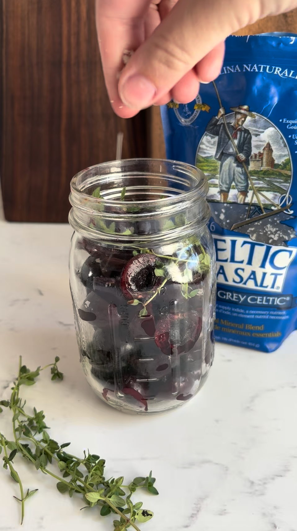 Pickled Cherries with Light Grey Celtic® Sea Salt
